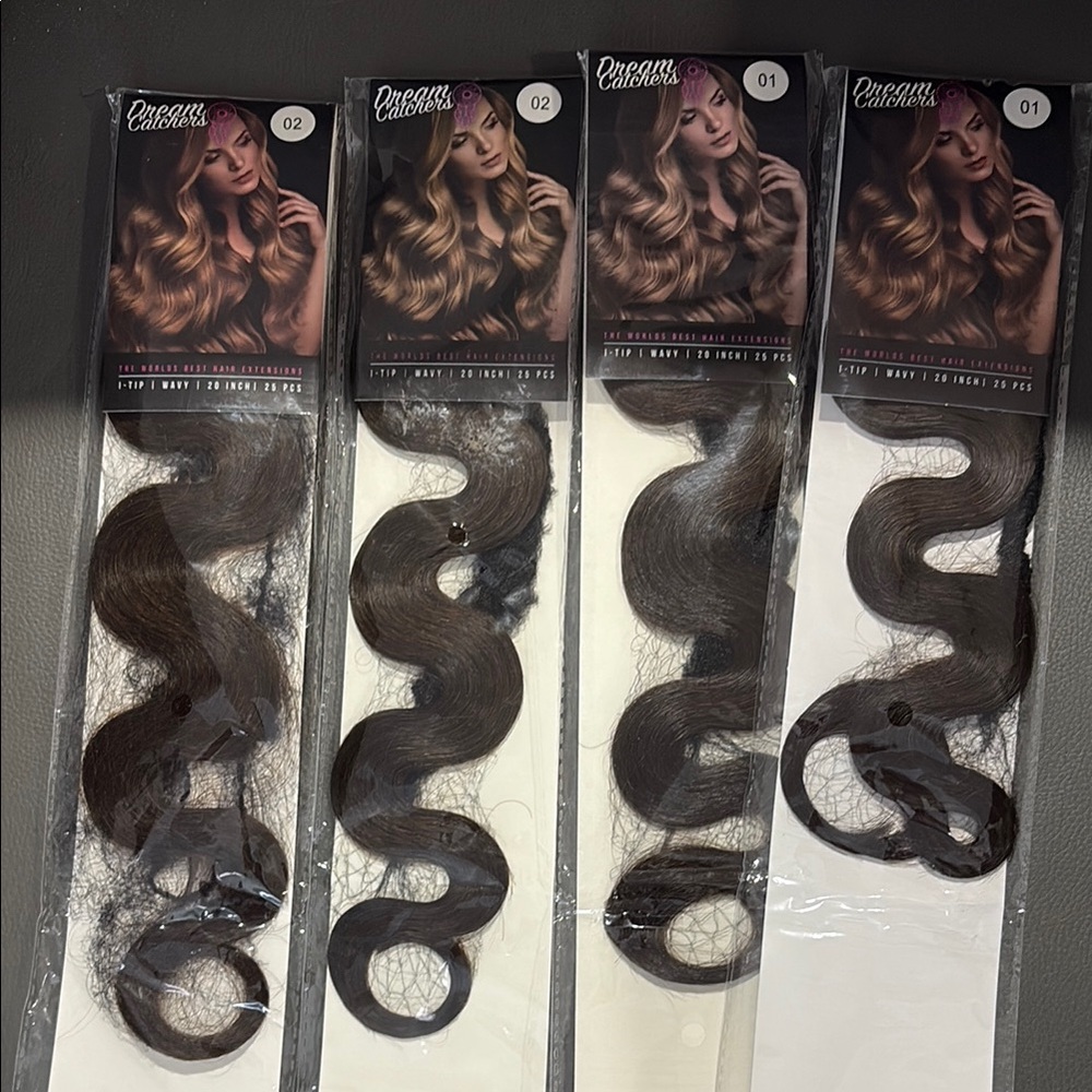 Dream Catcher I-tip Brown Wavy Hair Extensions